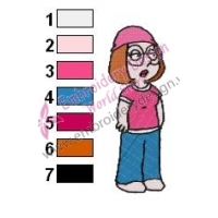 Meg Griffin Family Guy Embroidery Design 02